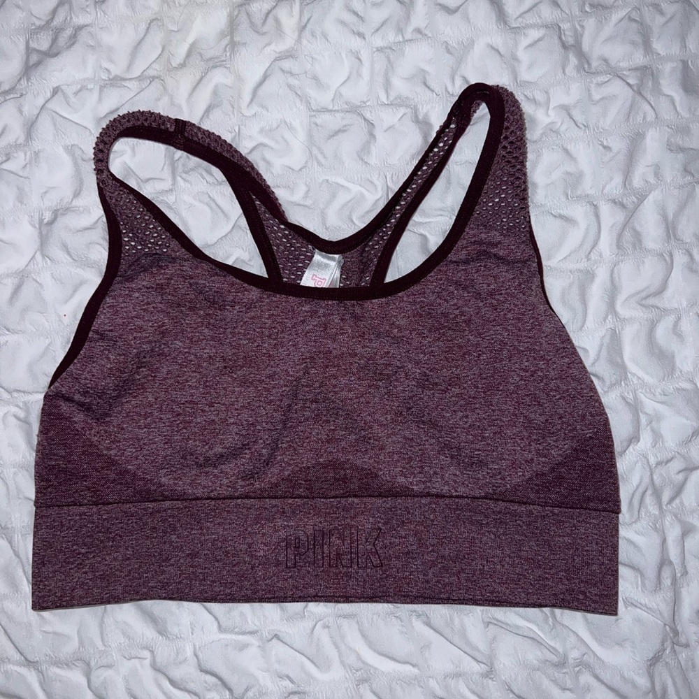 PINK Victoria's Secret Red Racerback Sports Bra